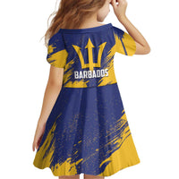 Barbados Pride Est 1966 Kid Short Sleeve Dress - Wonder Print Shop