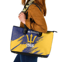 Barbados Pride Est 1966 Leather Tote Bag - Wonder Print Shop