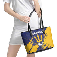 Barbados Pride Est 1966 Leather Tote Bag - Wonder Print Shop