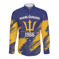 Barbados Pride Est 1966 Long Sleeve Button Shirt - Wonder Print Shop