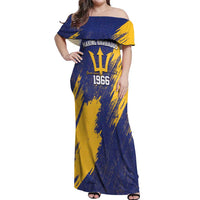 Barbados Pride Est 1966 Off Shoulder Maxi Dress - Wonder Print Shop