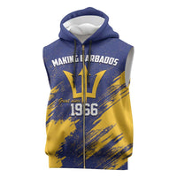 Barbados Pride Est 1966 Sleeveless Zip Hoodie - Wonder Print Shop