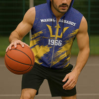 Barbados Pride Est 1966 Sleeveless Zip Hoodie - Wonder Print Shop