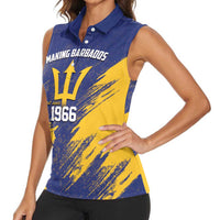 Barbados Pride Est 1966 Women Sleeveless Polo Shirt - Wonder Print Shop
