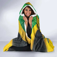 Personalized Jamaica Crocodile Hummingbird Hooded Blanket Tropical Flowers Grunge Flag - Wonder Print Shop