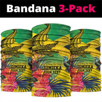 Personalized Jamaica Crocodile Hummingbird Neck Gaiter Tropical Flowers Grunge Flag - Wonder Print Shop