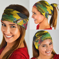 Personalized Jamaica Crocodile Hummingbird Neck Gaiter Tropical Flowers Grunge Flag - Wonder Print Shop