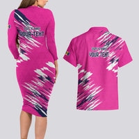 Caribbean Cricket Barbados Personalized Couples Matching Long Sleeve Bodycon Dress and Hawaiian Shirt Make It Three 2025 is Ours - Wonder Print Shop