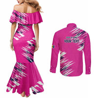 Caribbean Cricket Barbados Personalized Couples Matching Mermaid Dress and Long Sleeve Button Shirt Make It Three 2025 is Ours - Wonder Print Shop