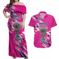 Caribbean Cricket Barbados Personalized Couples Matching Off Shoulder Maxi Dress and Hawaiian Shirt Make It Three 2025 is Ours - Wonder Print Shop