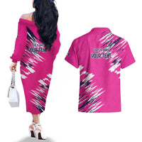 Caribbean Cricket Barbados Personalized Couples Matching Off The Shoulder Long Sleeve Dress and Hawaiian Shirt Make It Three 2025 is Ours - Wonder Print Shop