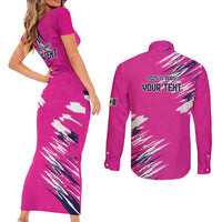 Caribbean Cricket Barbados Personalized Couples Matching Short Sleeve Bodycon Dress and Long Sleeve Button Shirt Make It Three 2025 is Ours - Wonder Print Shop