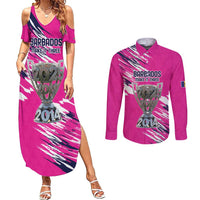 Caribbean Cricket Barbados Personalized Couples Matching Summer Maxi Dress and Long Sleeve Button Shirt Make It Three 2025 is Ours - Wonder Print Shop