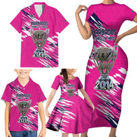 Caribbean Cricket Barbados Personalized Family Matching Short Sleeve Bodycon Dress and Hawaiian Shirt Make It Three 2025 is Ours - Wonder Print Shop