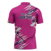 Caribbean Cricket Barbados Personalized Zipper Polo Shirt Make It Three 2025 is Ours - Wonder Print Shop