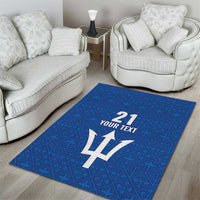 Caribbean Cricket Barbados Custom Area Rug Strike of the Tridents - Wonder Print Shop