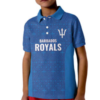 Caribbean Cricket Barbados Custom Kid Polo Shirt Strike of the Tridents - Wonder Print Shop