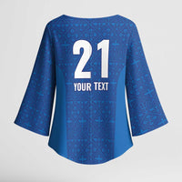 Caribbean Cricket Barbados Custom Kimono Sleeve Blouse Strike of the Tridents - Wonder Print Shop