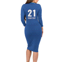 Caribbean Cricket Barbados Custom Long Sleeve Bodycon Dress Strike of the Tridents - Wonder Print Shop