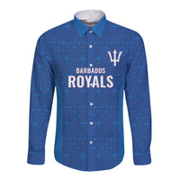 Caribbean Cricket Barbados Custom Long Sleeve Button Shirt Strike of the Tridents - Wonder Print Shop