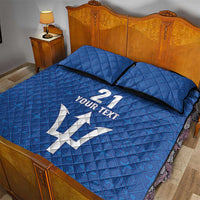Caribbean Cricket Barbados Custom Quilt Bed Set Strike of the Tridents - Wonder Print Shop