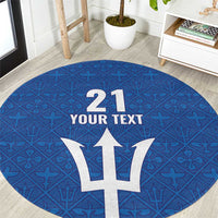 Caribbean Cricket Barbados Custom Round Carpet Strike of the Tridents - Wonder Print Shop
