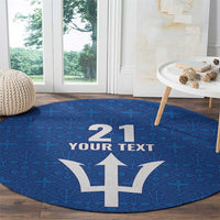 Caribbean Cricket Barbados Custom Round Carpet Strike of the Tridents - Wonder Print Shop