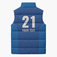 Caribbean Cricket Barbados Custom Sleeveless Puffer Jacket Strike of the Tridents - Wonder Print Shop