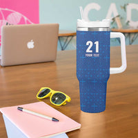 Caribbean Cricket Barbados Custom Tumbler With Handle Strike of the Tridents - Wonder Print Shop