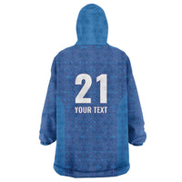 Caribbean Cricket Barbados Custom Wearable Blanket Hoodie Strike of the Tridents - Wonder Print Shop