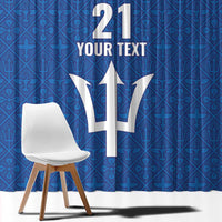 Caribbean Cricket Barbados Custom Window Curtain Strike of the Tridents - Wonder Print Shop