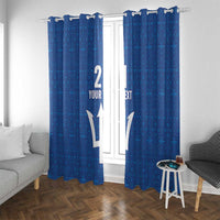 Caribbean Cricket Barbados Custom Window Curtain Strike of the Tridents - Wonder Print Shop
