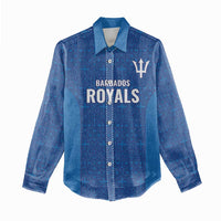 Caribbean Cricket Barbados Custom Women Casual Shirt Strike of the Tridents - Wonder Print Shop