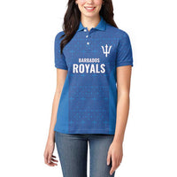 Caribbean Cricket Barbados Custom Women Polo Shirt Strike of the Tridents - Wonder Print Shop