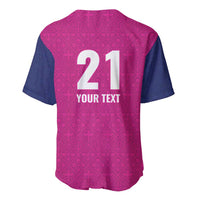 Caribbean Cricket Barbados Custom Baseball Jersey Strike of the Tridents Pink Fury - Wonder Print Shop