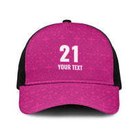 Caribbean Cricket Barbados Custom Baseball Net Cap Strike of the Tridents Pink Fury - Wonder Print Shop