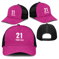 Caribbean Cricket Barbados Custom Baseball Net Cap Strike of the Tridents Pink Fury - Wonder Print Shop
