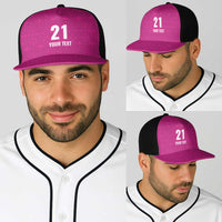 Caribbean Cricket Barbados Custom Baseball Net Cap Strike of the Tridents Pink Fury - Wonder Print Shop