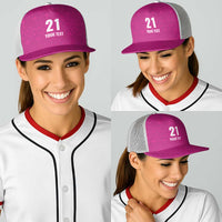 Caribbean Cricket Barbados Custom Baseball Net Cap Strike of the Tridents Pink Fury - Wonder Print Shop