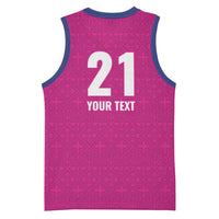 Caribbean Cricket Barbados Custom Basketball Jersey Strike of the Tridents Pink Fury - Wonder Print Shop