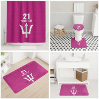 Caribbean Cricket Barbados Custom Bathroom Set Strike of the Tridents Pink Fury - Wonder Print Shop