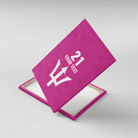 Caribbean Cricket Barbados Custom Canvas Wall Art Strike of the Tridents Pink Fury - Wonder Print Shop