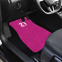 Caribbean Cricket Barbados Custom Car Mats Strike of the Tridents Pink Fury - Wonder Print Shop