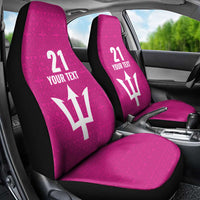 Caribbean Cricket Barbados Custom Car Seat Cover Strike of the Tridents Pink Fury - Wonder Print Shop