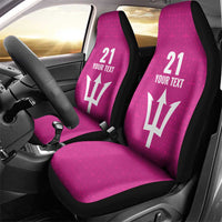Caribbean Cricket Barbados Custom Car Seat Cover Strike of the Tridents Pink Fury - Wonder Print Shop
