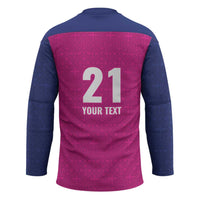 Caribbean Cricket Barbados Custom Hockey Jersey Strike of the Tridents Pink Fury - Wonder Print Shop