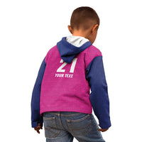Caribbean Cricket Barbados Custom Kid Hoodie Strike of the Tridents Pink Fury - Wonder Print Shop