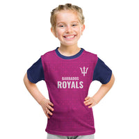 Caribbean Cricket Barbados Custom Kid T Shirt Strike of the Tridents Pink Fury - Wonder Print Shop