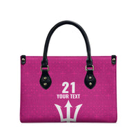 Caribbean Cricket Barbados Custom Leather Bag Strike of the Tridents Pink Fury - Wonder Print Shop