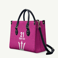 Caribbean Cricket Barbados Custom Leather Bag Strike of the Tridents Pink Fury - Wonder Print Shop
